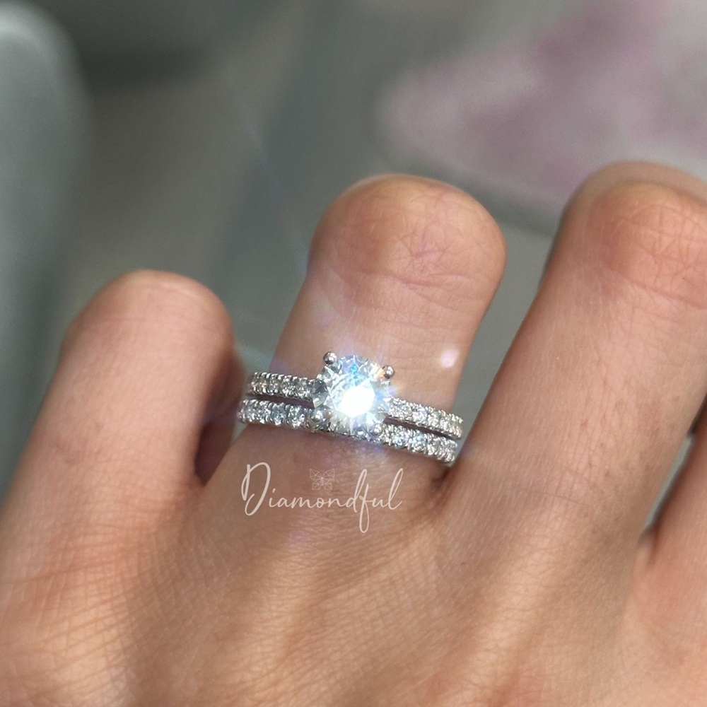 💎Diamond Supply Co. Silver and White Ring Trio